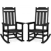 Porch Rocker HIPS Outdoor Rocking Chair High Back 2 pcs 400 lbs Weight